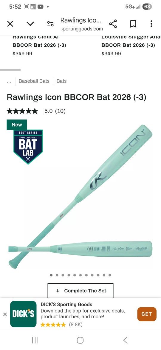 Rawlings Icon BBCOR Bat 2026
