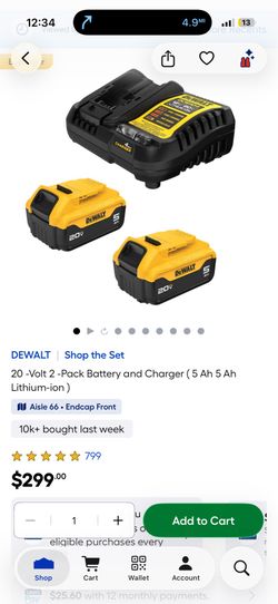 Brand New Dewalt Batteries & Charger