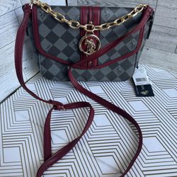 USPS Red/Grey Crossbody Purse