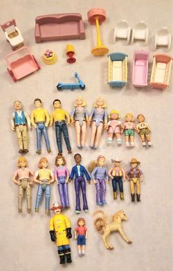 Fisher Price Loving Family Dolls Lot Dolls Furniture Accessories Vintage 1993