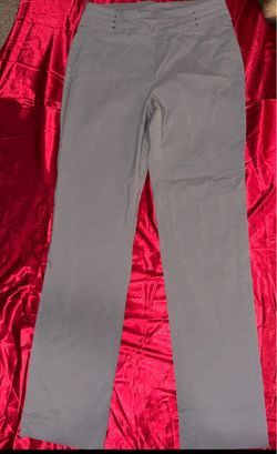 Gray Dress Pants with Stud Detail