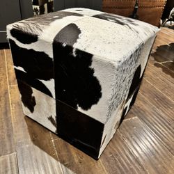 Brazilian Cowhide Pouf 17” Cube