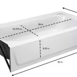 Right hand bathtub 60x30 