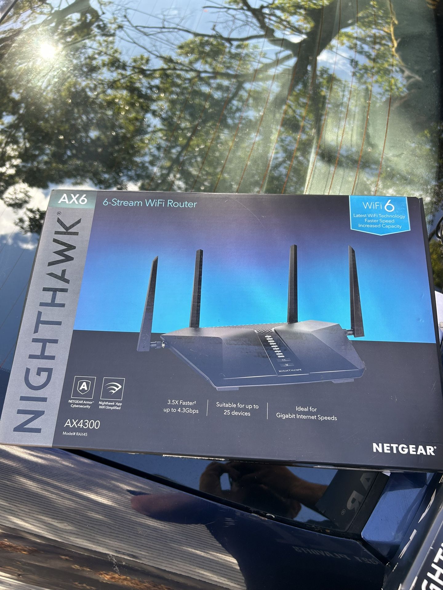 Netgear Nighthawk AX6 6-Stream AX4300 WiFi 6 Router (RAX45-100NAS)