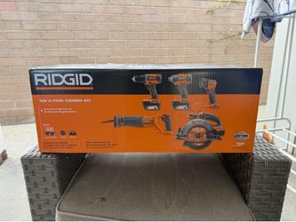 RIDGID 18V Cordless 5-Tool Combo Kit R96255 (NEW)