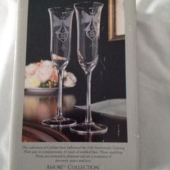 25 Th Aniiversary Toasting Flutes By Gorham