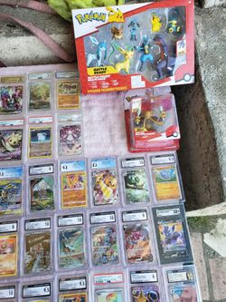 $80! Per Card. Buy 10 & Get 1 Free... Pokémon cards 48 Cards. Buy 40 get 4 free. So 44 x $80! $3500! All with toys Pokémon brand new Conditions Pokémo