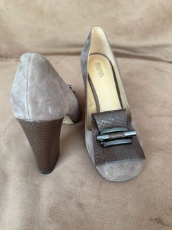 Michael Kors Suede Heels with Buckle Detail