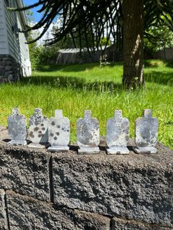 6 small ar500 steel target