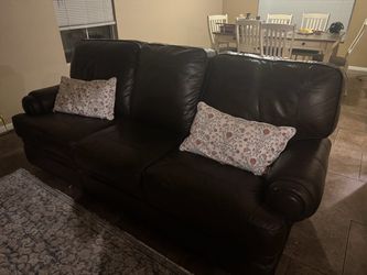 Three seat leather sofa