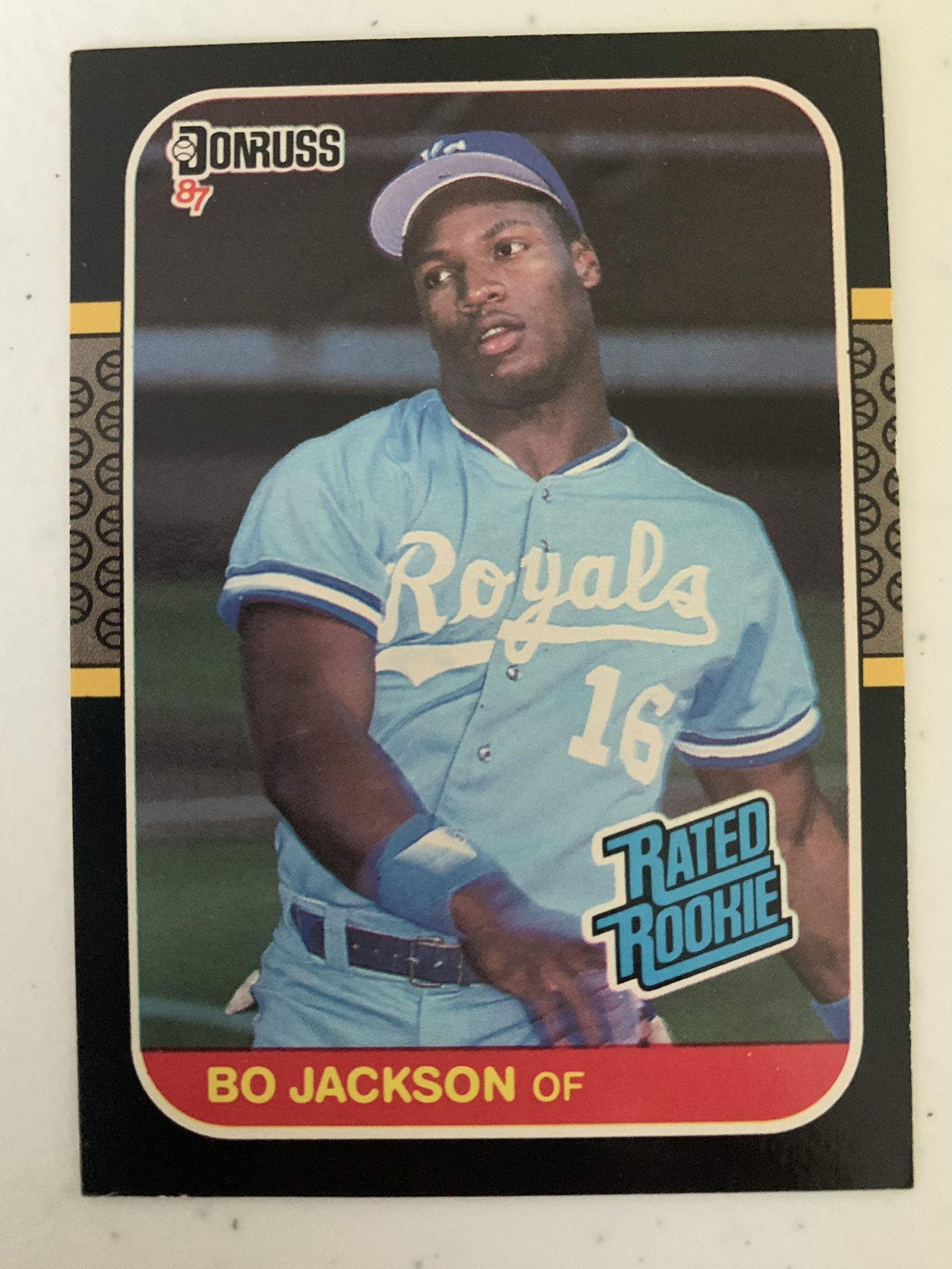 1987 Donruss Rated Rookie Bo Jackson Baseball Card 