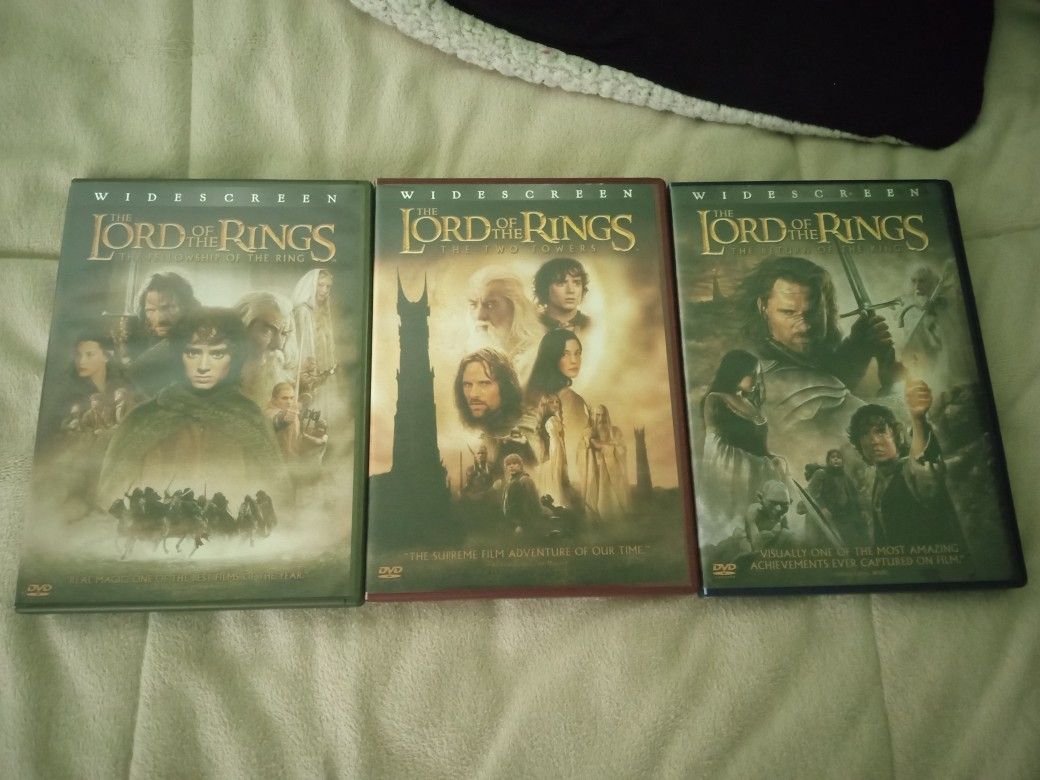 Lord of the Rings trilogy dvd