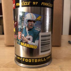 Pinnacle 1997 Dan Marino cards in a can