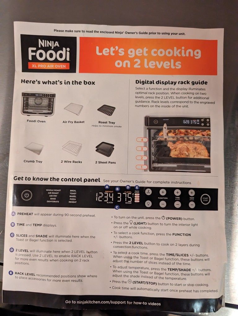 Ninja Foodi XL Pro Air Oven (Air Fryer/Toaster/Dehydrator) for Sale in