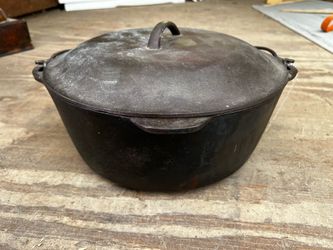 Vintage Cast Iron Pot and Lid