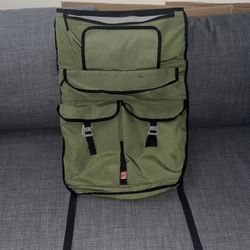 Chrome Roll Top Green Backpack