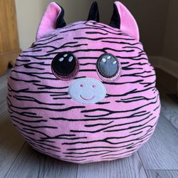 TY Squish-A-Boo Zoey Pink Zebra 10” Plush