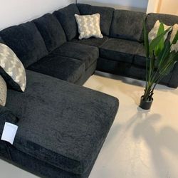 [OM] 🟪 Only $45 initial then take it home 🏡 Brand New Eltmann 3 Piece Sectional With Chaise 