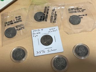 7 Silver war nickels
