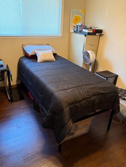 Nectar Twin XL Bed Set (Mattress, Platform Frame, Comforter & Pillows) – Ready to Go!