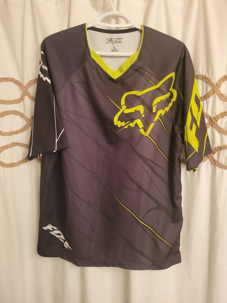 Fox Mountain Biking Shirt Large Short Sleeve