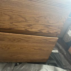 2 Drawer Oak File Cabinet 