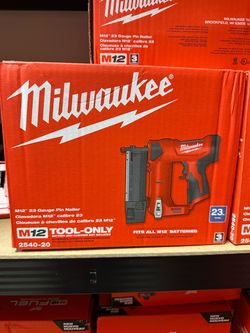 Milwaukee m12 23 gauge pin nailer tool only