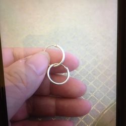 Real Silver Hoop Earrings