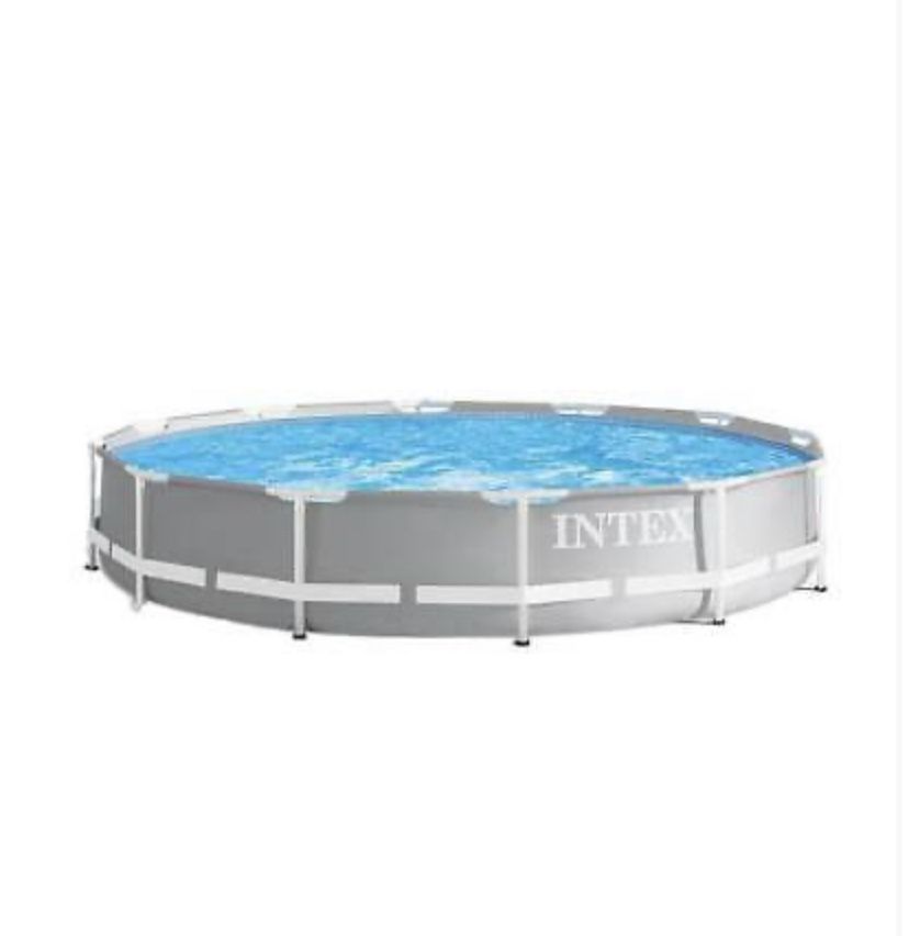 Intex 26711EH 12ft x 30in Prism Metal Frame Above Ground Swimming Pool w/ Pump