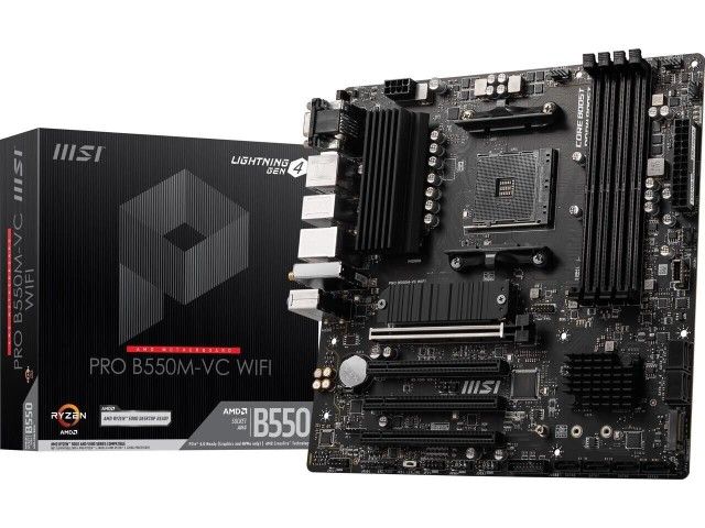 (Factory Refurbished) MSI PRO PRO B550M-VC WIFI AM4 AMD Micro ATX Motherboard