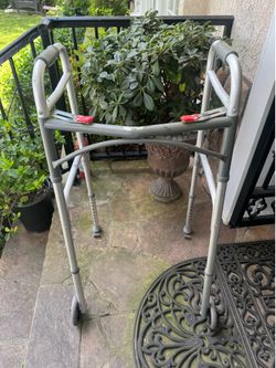 Drive Medical Deluxe 2 Button Folding Walker with 5" Wheels