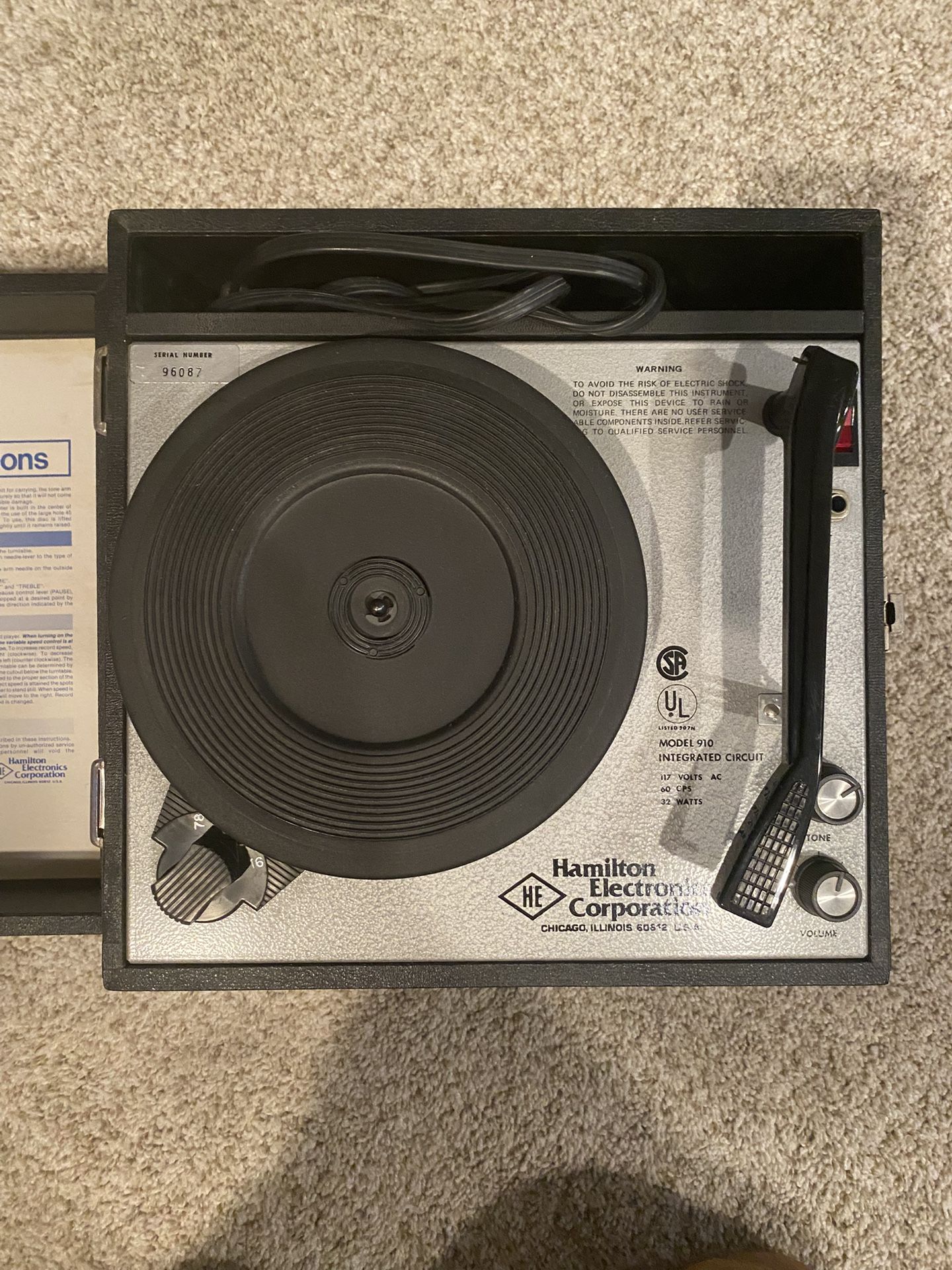 Record Player - Hamilton Electronics