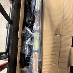 18" COB LED Emergency Traffic Advisor Strobe Light Bar, 21 Flashing Patterns Bumper Hazard Warning Caution Lightbar, w/Suction Cup for Vehicles Trucks