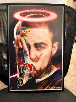 Mac Miller poster comes with frame