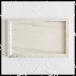 🆕 Threshold White Marble Decorative Tray