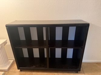 Black Wood Cube Storage Bookcase