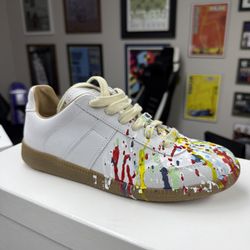 White Paint Replica Sneakers Size: 36.5it (never Used)