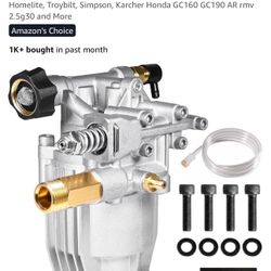 YAMATIC 3/4" Shaft Horizontal Pressure Washer Pump 3400 PSI @ 2.5 GPM