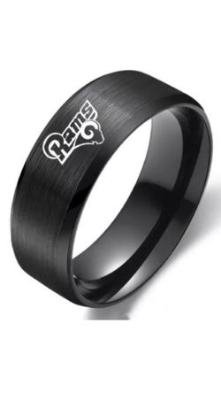 Black Titanium Los Angeles Rams Ring