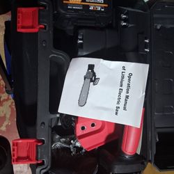 New Chain Saw In Box Battery Make The Job Easy Less Headaches 