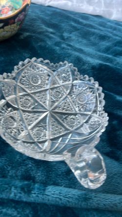 This is an Early American Pressed Glass (EAPG) candy dish by Imperial Glass.