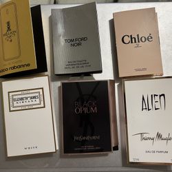 Tom Ford, Chloe, Paco Rabanne, Alien, Ysl, Elizabeth James Perfume Samples