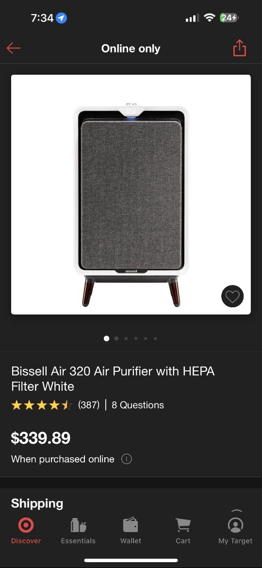 Bissell Air320 Air Purifier