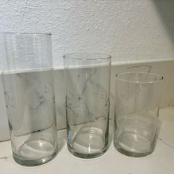 Princess House Heritage Cylinder Vases And Candle Holders