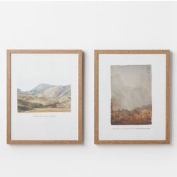 (Set of 2) 16" x 20" Glass Textbook Framed Prints  Wall Art