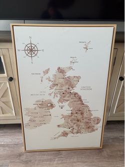 United Kingdom canvas map