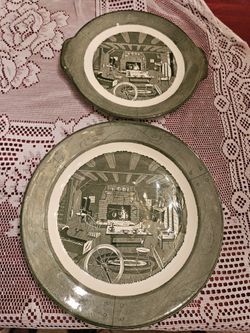 2 ANTIQUE  PLATTERS, EXCELLENT CONDITION 