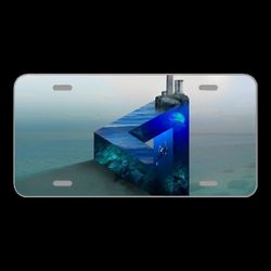License Plate Novelty Car Front Vision Lighthouse Evening Sky Glow