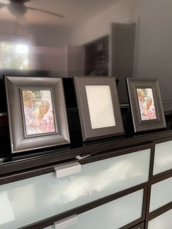 Set of 3 Dark Brown Photo Frames