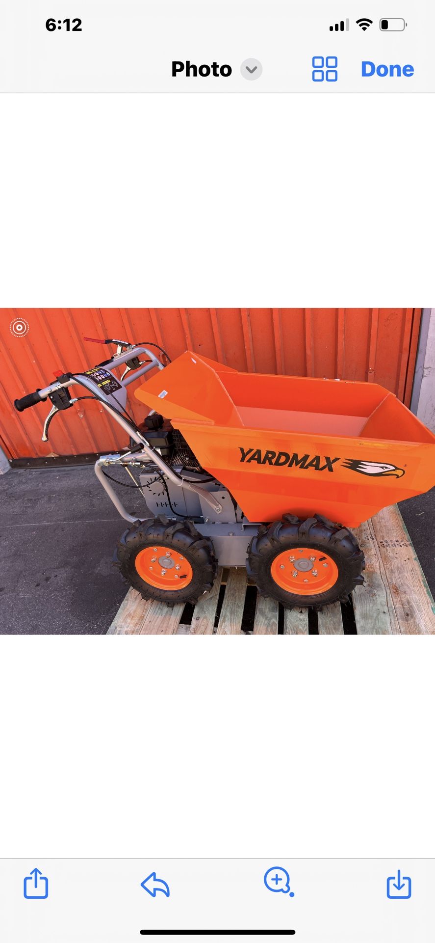 Yardmax YD4103 Power Wheelbarrow 660lb.